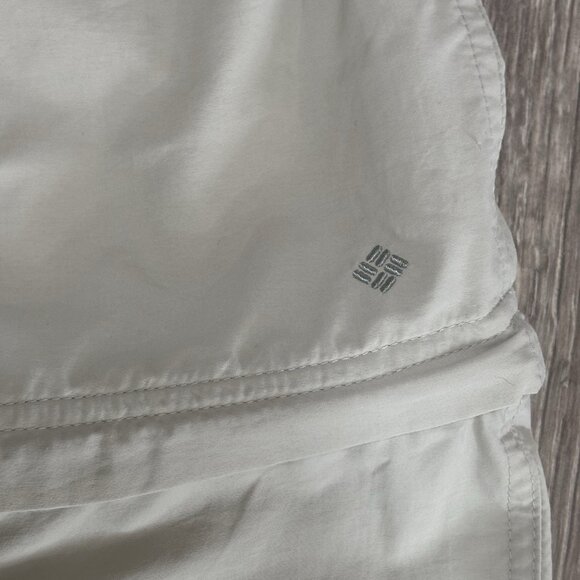 Columbia Omni Shield Womens Convertible Cargo Hiking Pants Size 10 Beige Zip Off - Picture 7 of 16